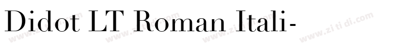 Didot LT Roman Itali字体转换